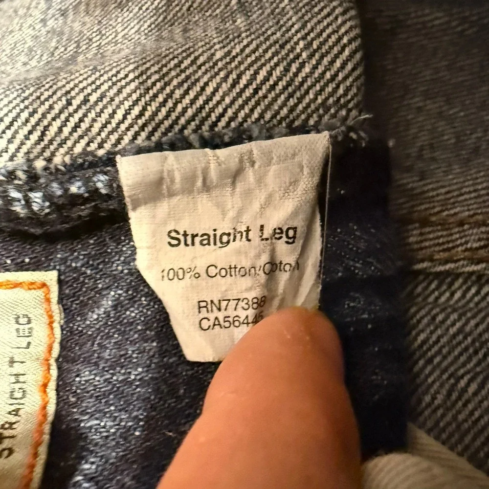 J. Crew Men 35W 36L (34) Straight Leg Denim Blue Jeans Cotton Casual Work (READ)